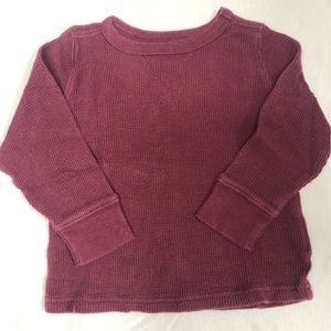 Toddler Boys Maroon Thermal